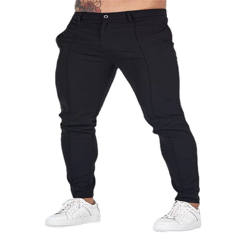 Herren Fitness-Hose mit seitlichen Reißverschlüssen und elastischem Bund Echoarchiv