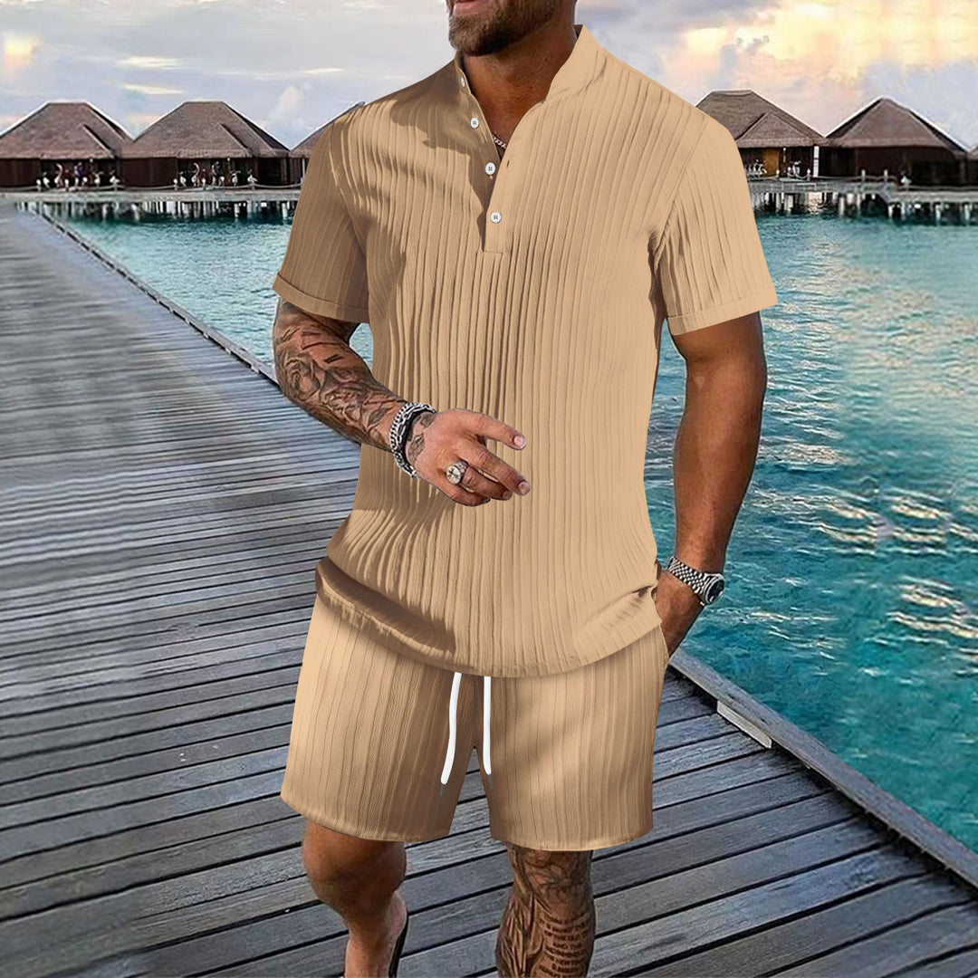 Herren Kurzarm Hemd und Shorts Set Echoarchiv