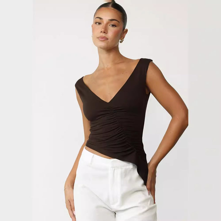 Damen figurbetontes Top mit Rüschendetails Echo Archiv