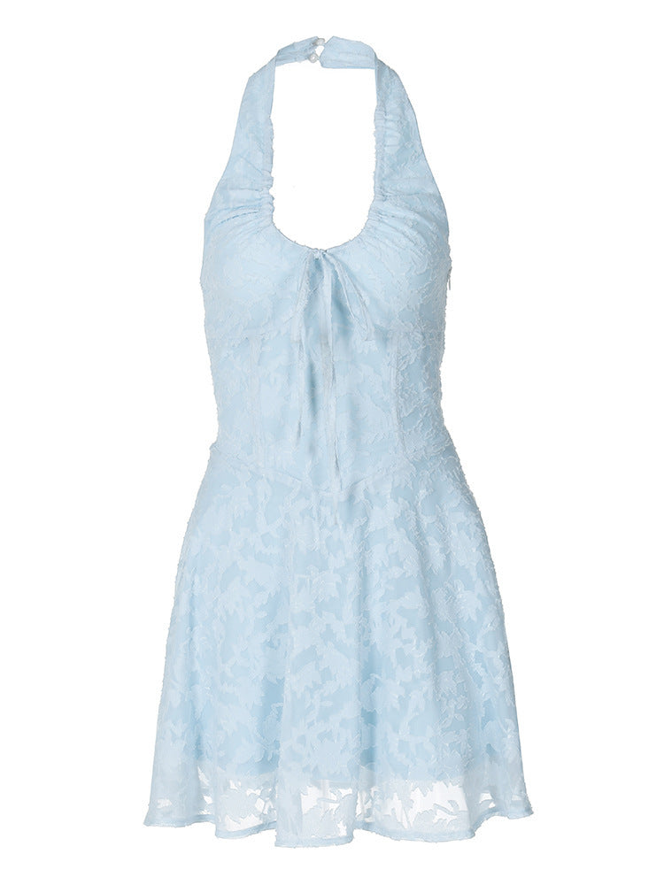 Damen Verspielt romantisches Boho-Kleid mit Spitze und halbem Hals Echo Archiv