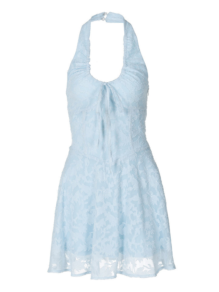 Damen Verspielt romantisches Boho-Kleid mit Spitze und halbem Hals Echo Archiv