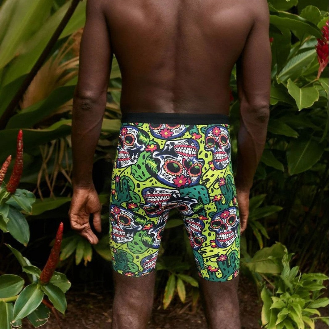 Herren Badeshorts mit kreativem Totenkopf-Design und elastischem Bund Echo Archiv