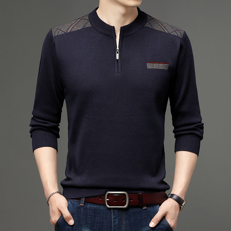 Herren eleganter Halbzip Pullover Echoarchiv