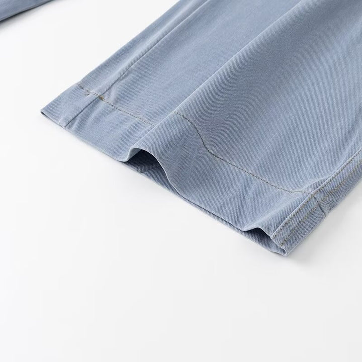 Damen weite High-Waist-Loungehose aus fließender Viskoseoptik mit Elastbund und Eingrifftaschen Echo Archiv