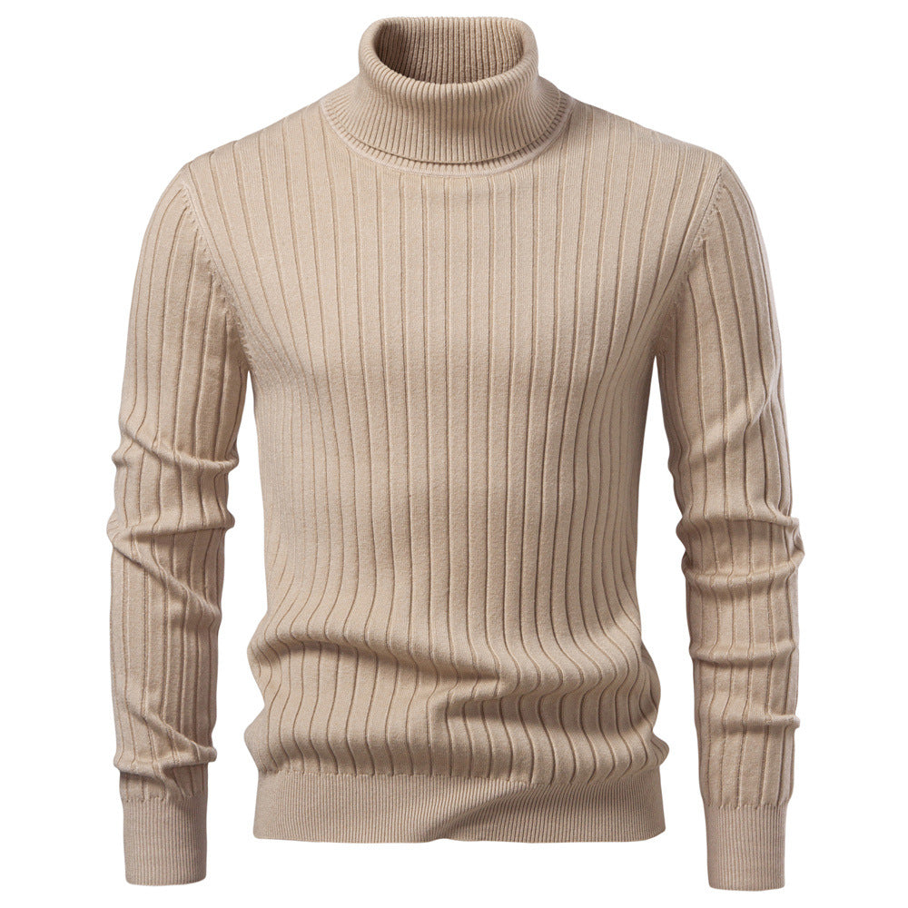 Herren Rollkragenpullover mit feinem Rippstrukturdesign Echoarchiv