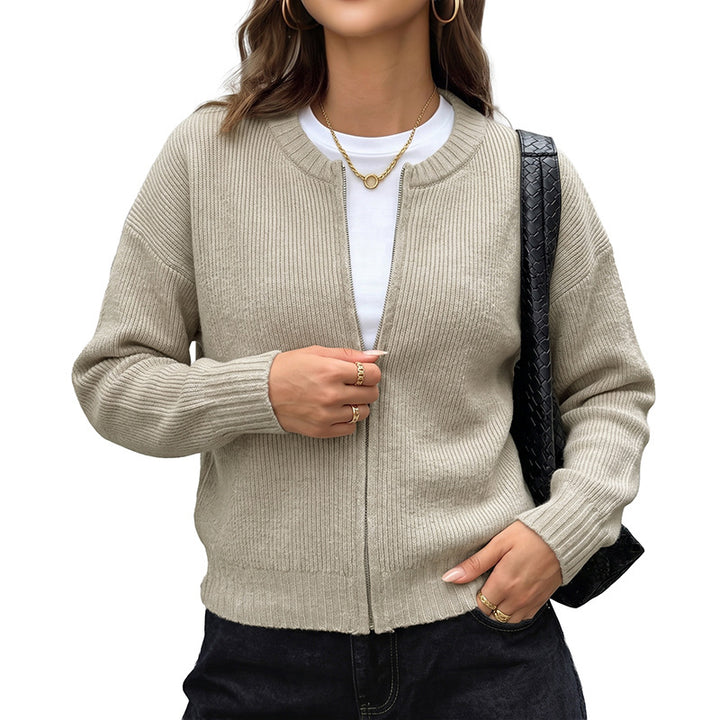 Damen Lässige Strickjacke mit chemischem Reißverschluss Echo Archiv
