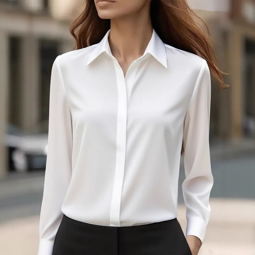 Damen Elegante satiniert Bluse Echo Archiv