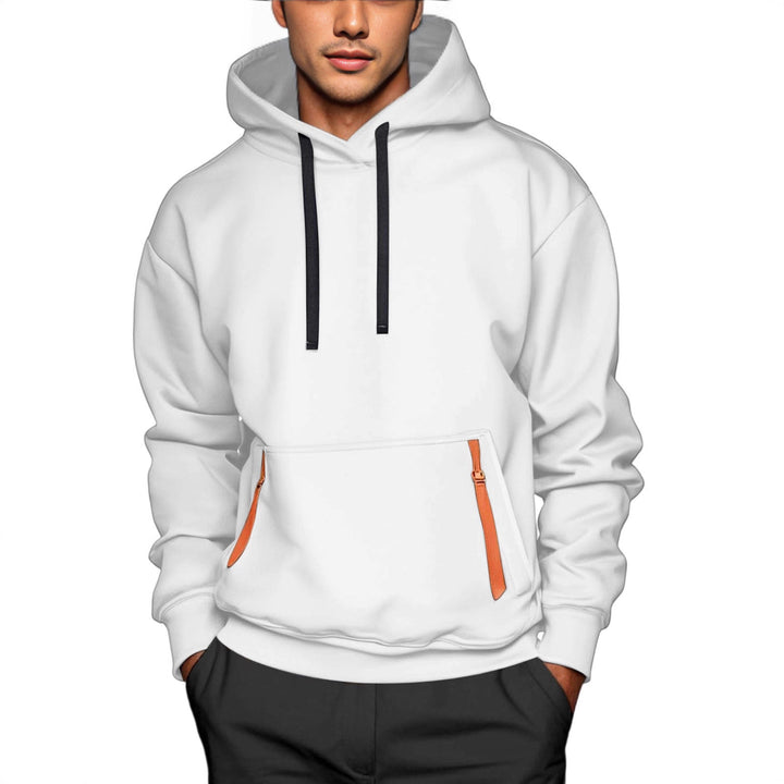 Herren sportlicher Kapuzenpullover mit stylischen Reißverschlusstaschen Echoarchiv