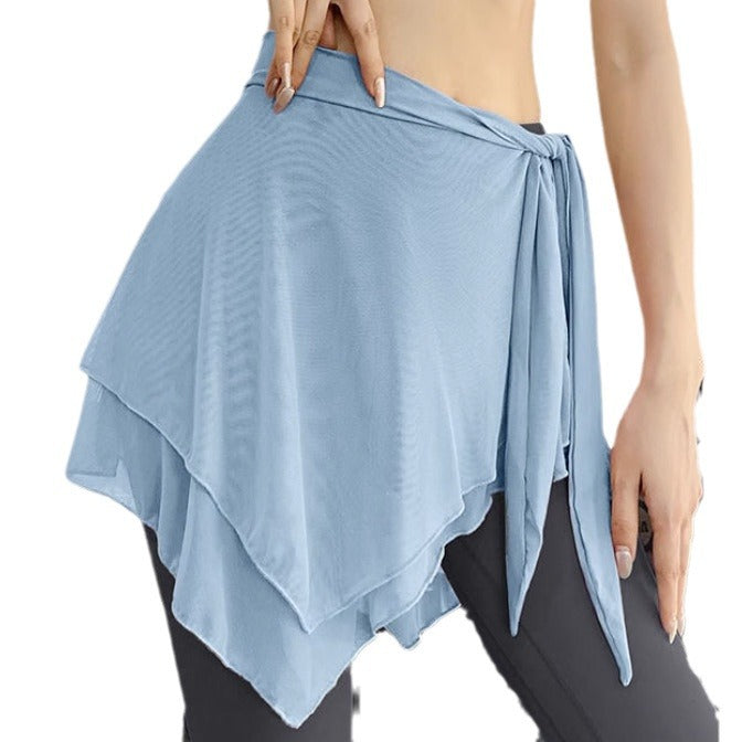 Damen lässiger Wickelrock mit asymmetrischem Saum und Gürtel Echo Archiv