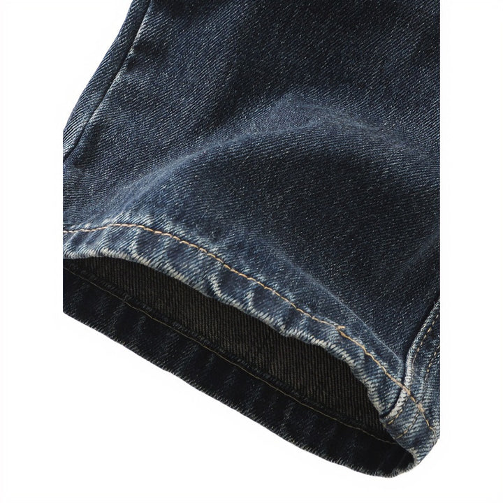 Herren Cargo-Jeans mit aufgesetzten Beintaschen und Used-Waschung Echoarchiv