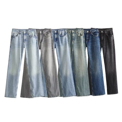 Damen Highwaist-Jeans mit geradem Bein, Five‑Pocket‑Schnitt und Vintage‑Waschung Echo Archiv