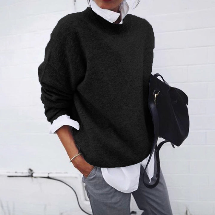 Damen nan gemütlicher Oversize-Strickpullover mit Stehkragen Echo Archiv
