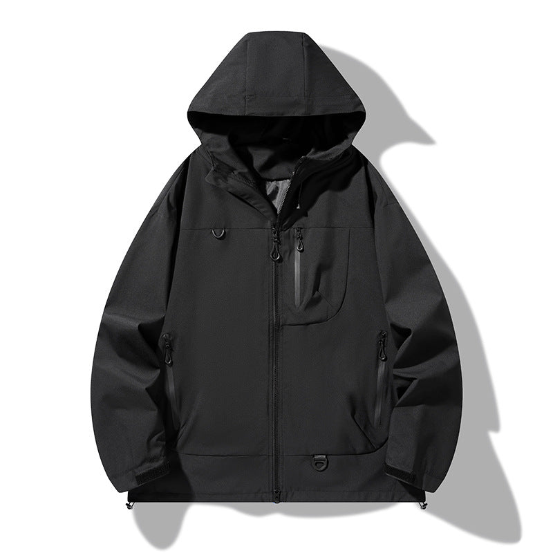 Herren Nano wasserdichte Softshell-Jacke mit geschweißten Nähten, versteckter Brusttasche und verstellbarem Saum – Taviero