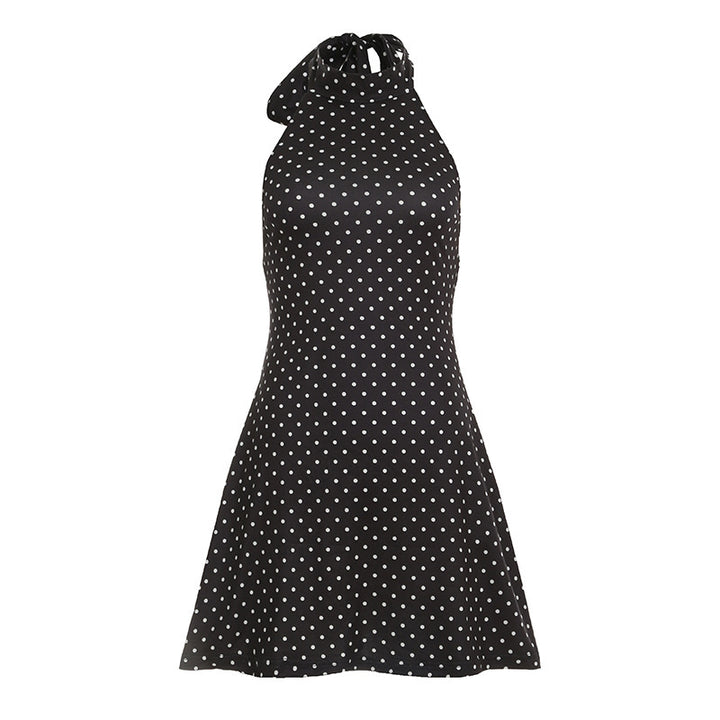 Damen Polka Dots Hängerkleid mit hohem Kragen Echo Archiv