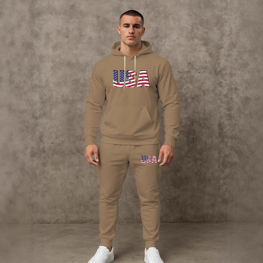 Herren Trendiger Hoodie- und Jogginghose Set Echoarchiv