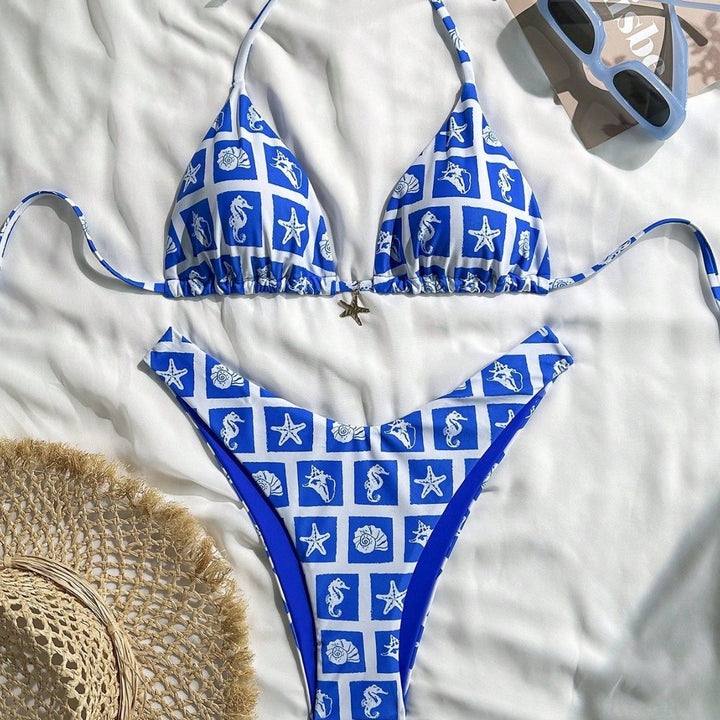 Damen Triangel-Bikini mit maritime Motiven Echo Archiv