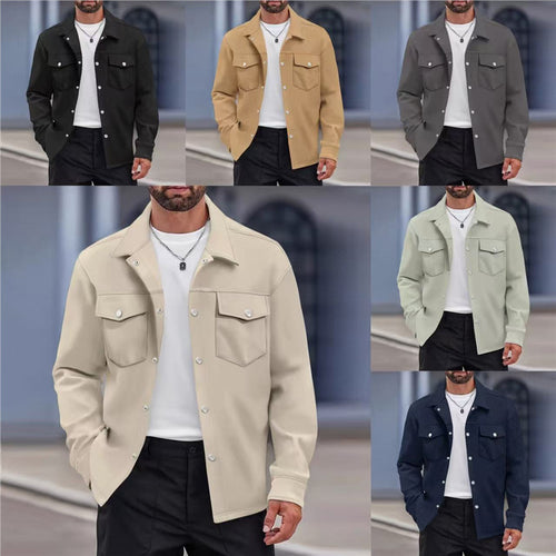 Herren vielseitige Freizeitjacke mit modernen Taschen und Knopfdetails Echoarchiv