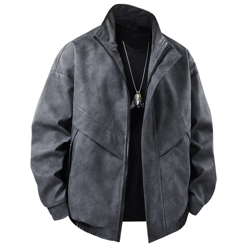Herren moderne Freizeitjacke mit asymmetrischem Schnitt und funktionalen Taschen Echoarchiv