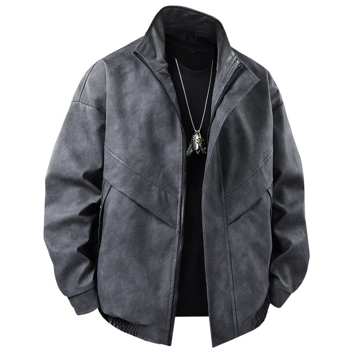Herren moderne Freizeitjacke mit asymmetrischem Schnitt und funktionalen Taschen Echoarchiv
