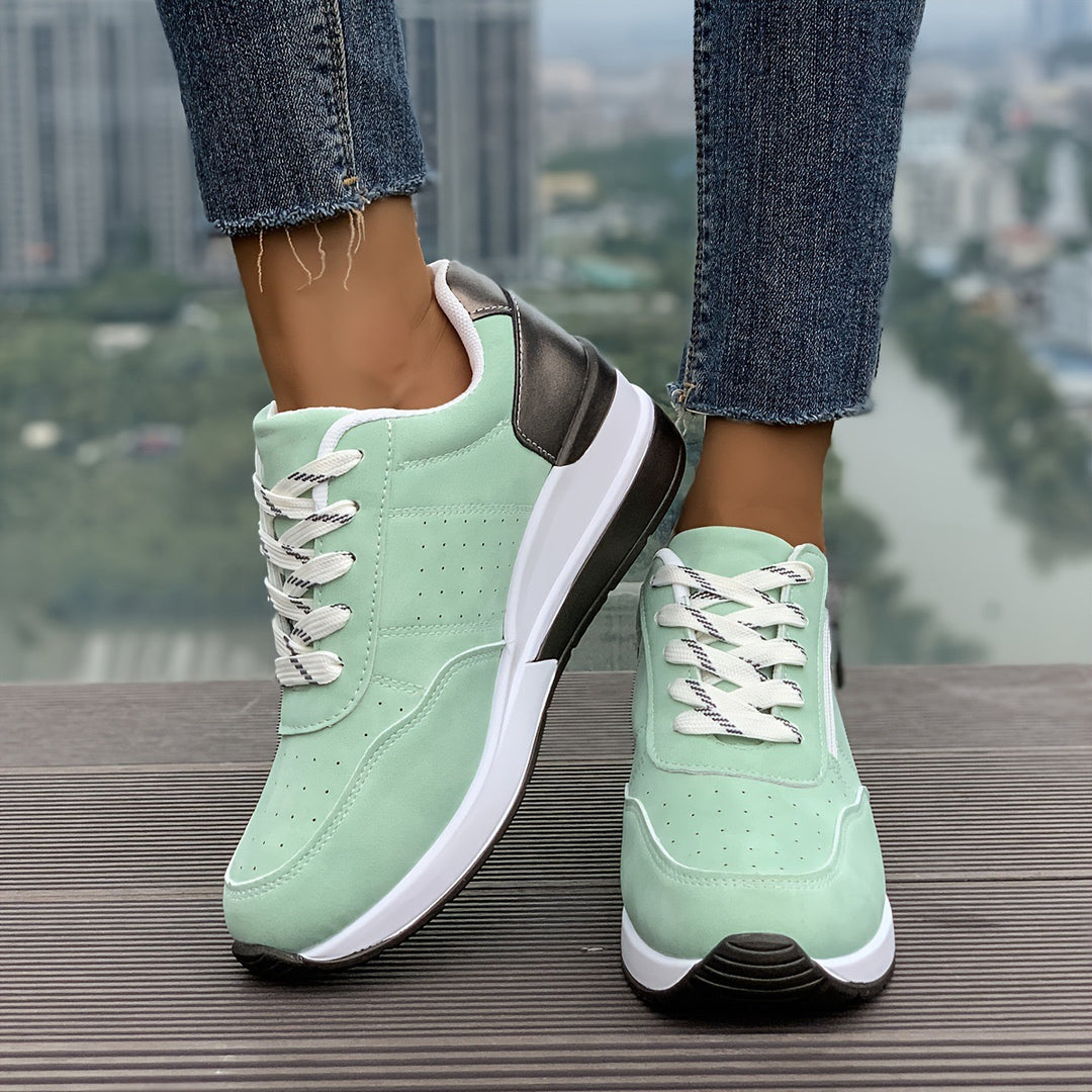 Damen Komfort-Keil-Sneaker mit seitlichem Zipper und dämpfender Plateau-Sohle Echo Archiv