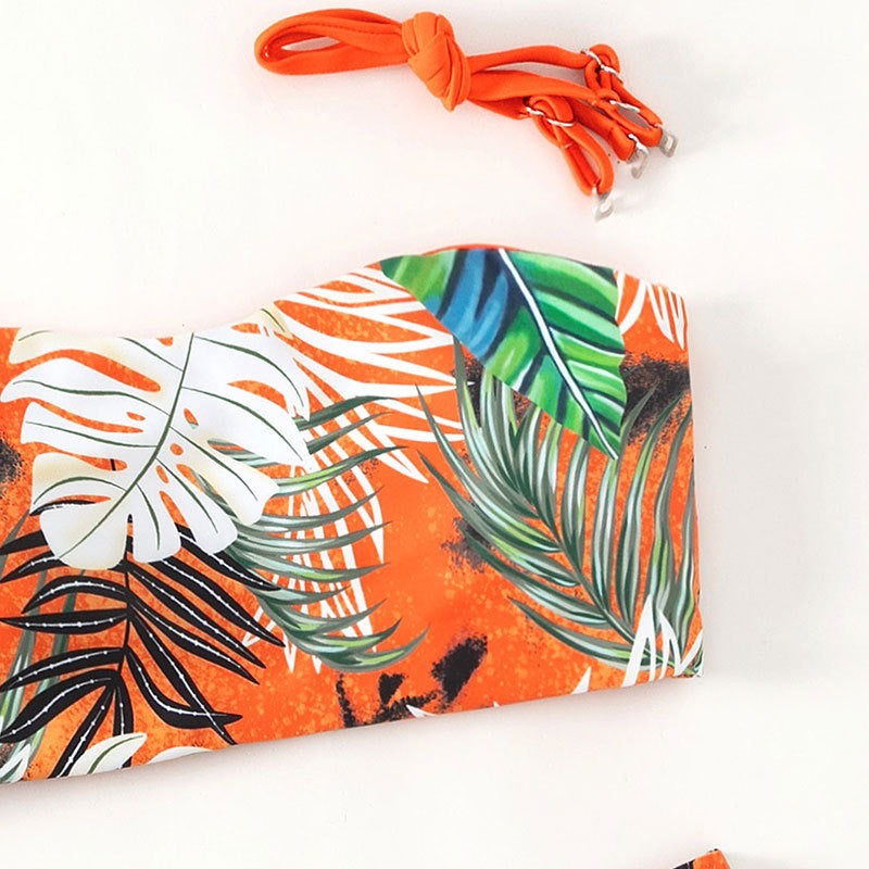 Damen Bandeau-Bikini mit hochgeschnittenem Unterteil Echo Archiv
