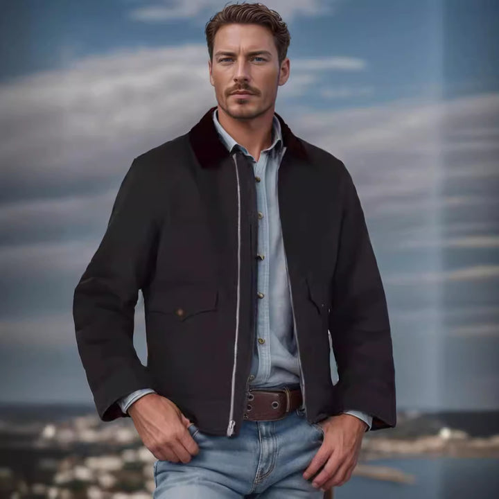 Herren Übergangsjacke mit klassischem Design und bequemen Taschen Echoarchiv