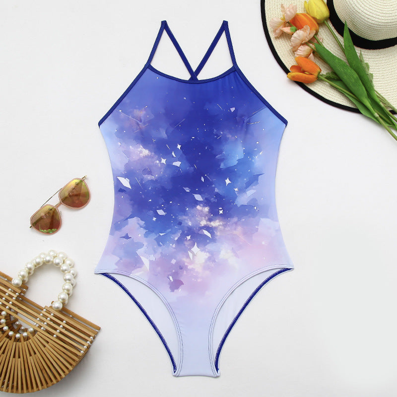 Damen Sportlicher Bademantel mit Cross-Rücken – Maréssa