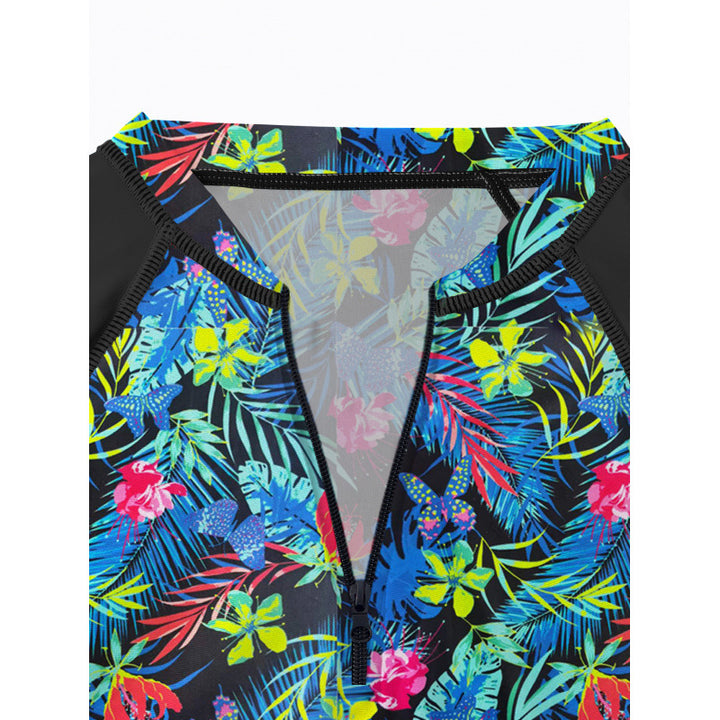 Damen Buntes UV-Schutz Rashguard mit Shorts Echo Archiv