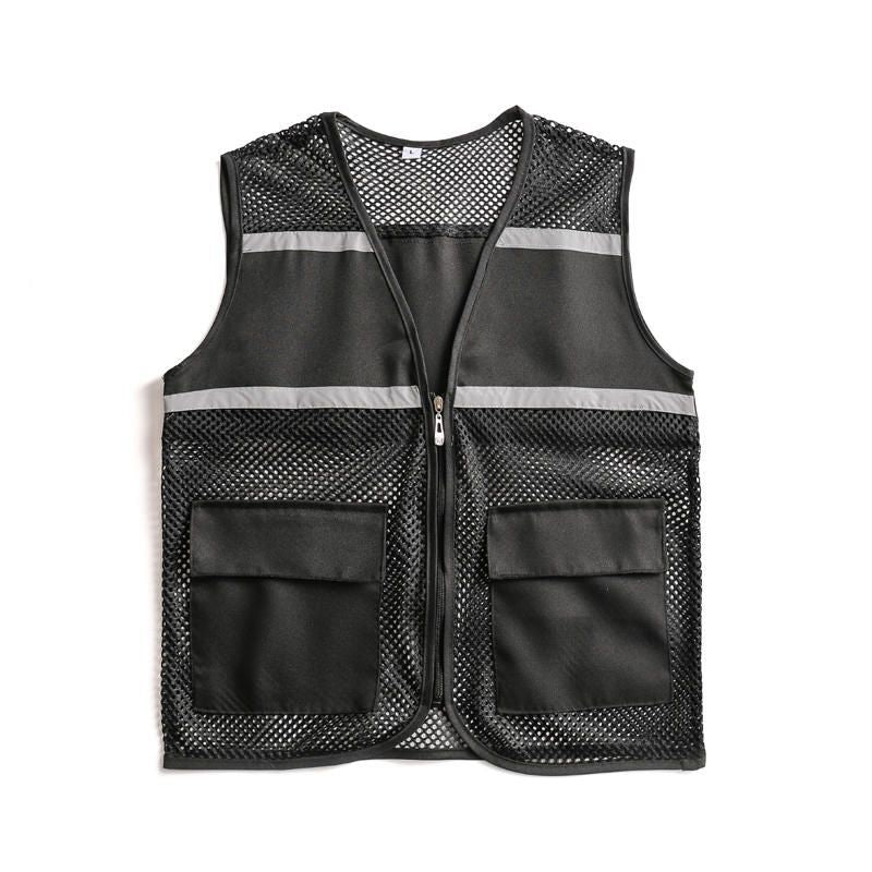 Unisex Sichtbare Utility-Weste mit atmungsaktivem Mesh, Reflektorbändern und großzügigen Fronttaschen Echoarchiv