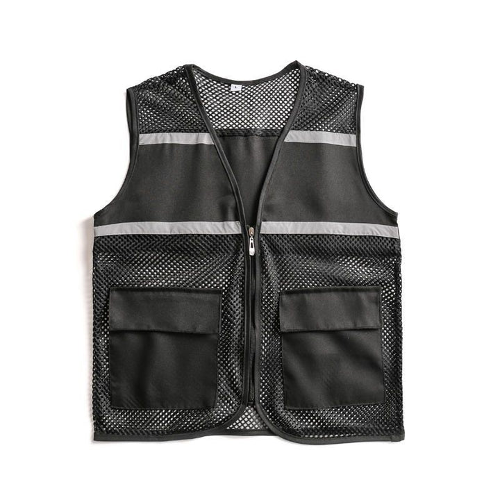 Unisex Sichtbare Utility-Weste mit atmungsaktivem Mesh, Reflektorbändern und großzügigen Fronttaschen Echoarchiv