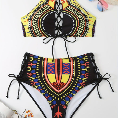 Damen Hochwertiger Bikini mit raffiniertem Schnürdesign Echo Archiv