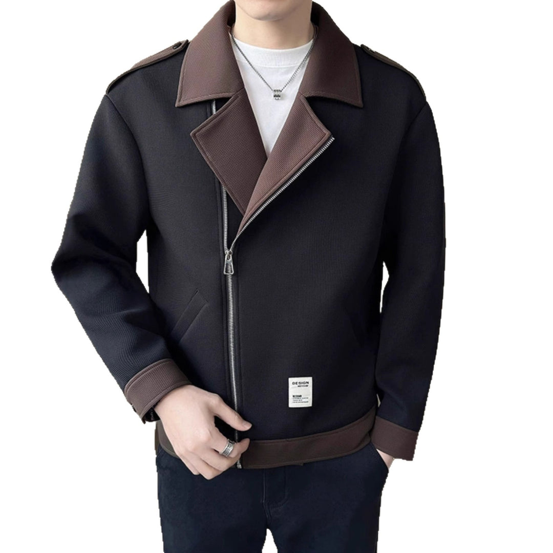Herren modische Übergangsjacke mit Reißverschluss und Kragen Echoarchiv