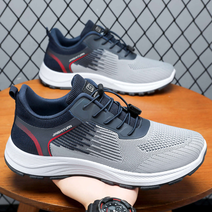 Damen nan ultraleichter Strick-Freizeitsneaker mit Schnellzugverschluss, verstärkter Fersenlasche und ergonomischer Wellen-EVA-Sohle Echo Archiv