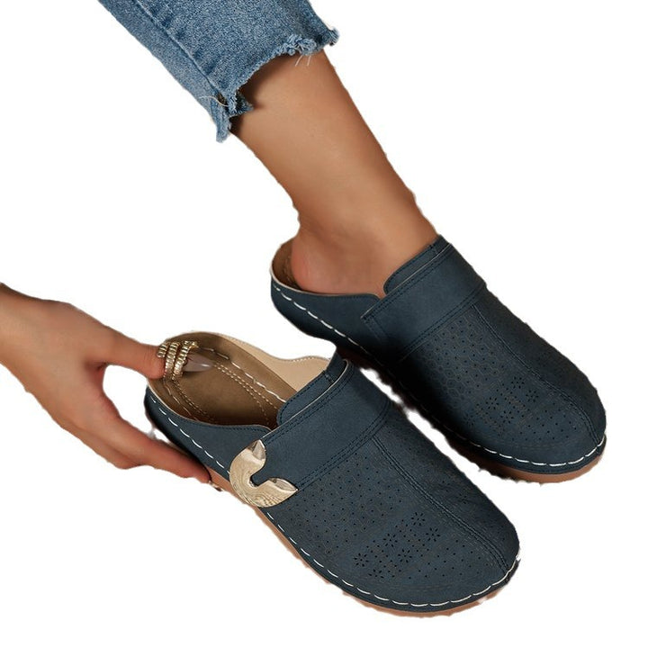Damen Perforierte Komfort-Clogs mit Orthopädischer Einlegesohle Echo Archiv