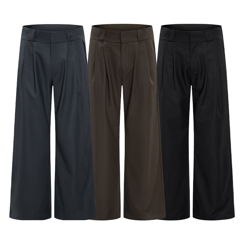 Herren Weite Bundfalten-Hose mit hoher Taille und Stretch-Baumwollmix Echo Archiv