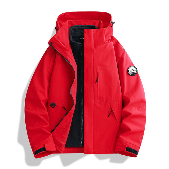 Damen Wasserabweisender Parka mit abnehmbarer Fleece-Innenjacke und Kapuze Echo Archiv