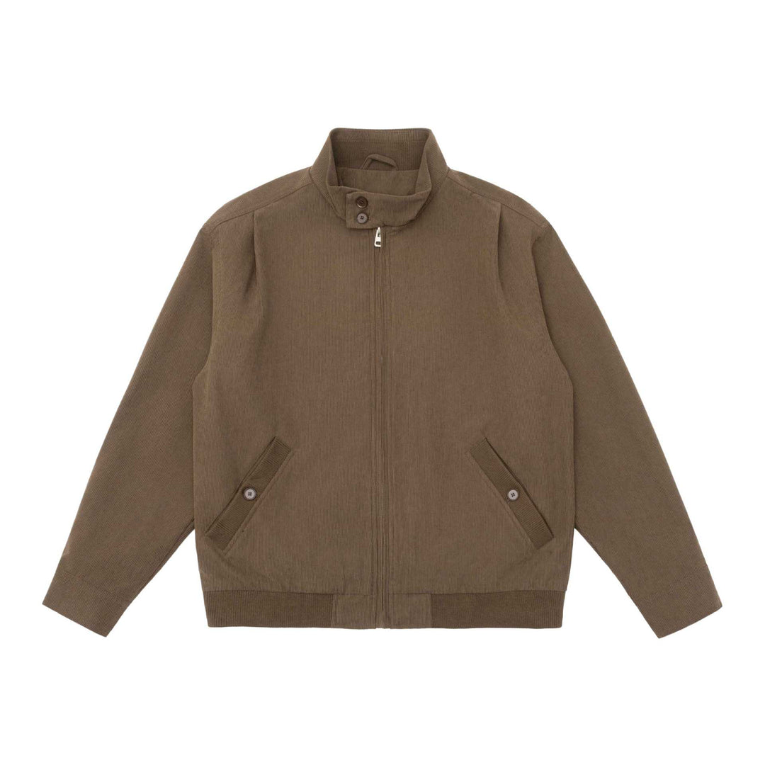 Herren Gepolsterte Jacke im Cord‑Look mit Stehkragen und aufgesetzten Pattentaschen Echoarchiv