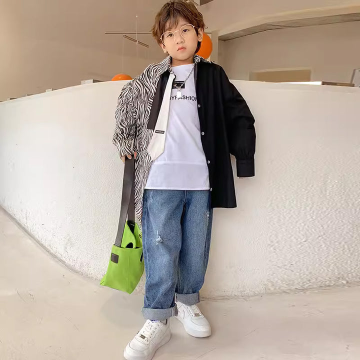 Unisex entspannte Baggy-Jeans mit Vintage-Optik Echo Archiv