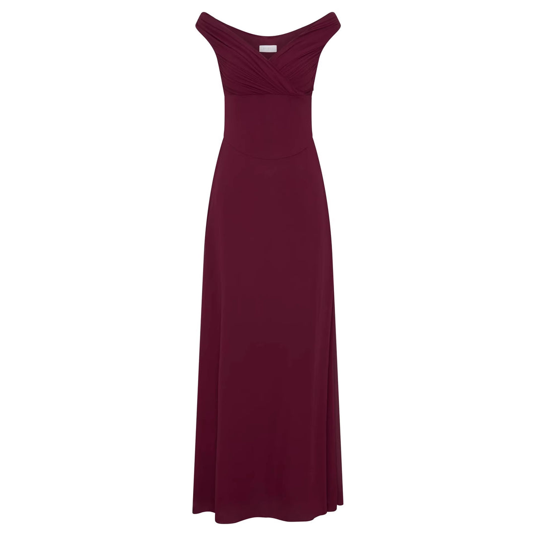 Damen Elegantes Off-Shoulder Maxikleid mit fließendem Schnitt Echo Archiv