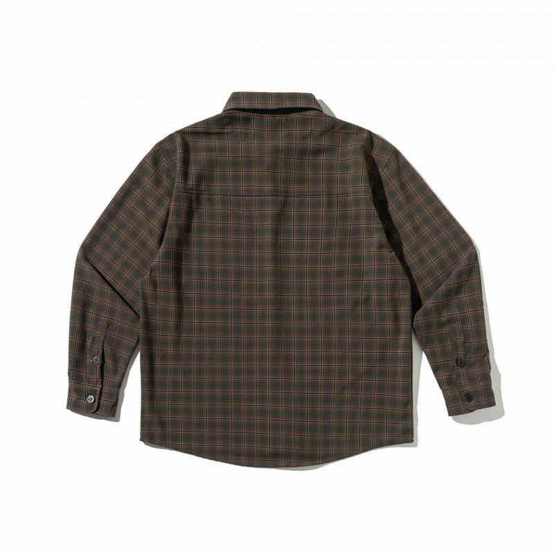 Unisex Kastenförmiges kariertes Overshirt aus Baumwollmischung mit Brusttasche Echo Archiv
