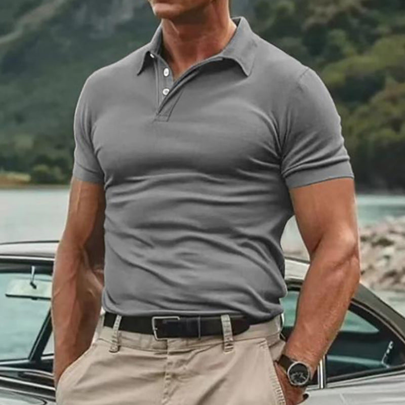 Herren Poloshirt mit klassischem Baumwollmix und modischen Details Echoarchiv