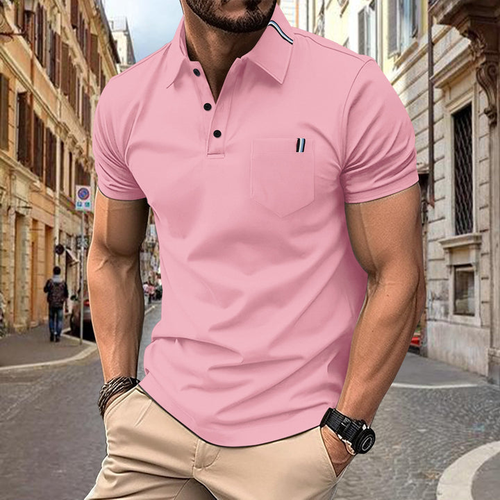 Herren Polohemd mit modernem Schnitt und Brusttasche Echoarchiv