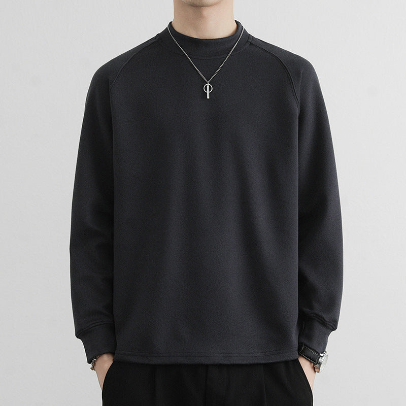 Herren Minimalistisches Mockneck-Sweatshirt aus Tech‑Fleece mit Raglanärmeln Echo Archiv
