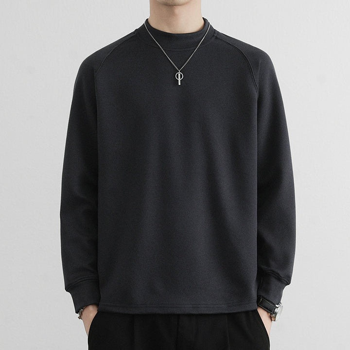 Herren Minimalistisches Mockneck-Sweatshirt aus Tech‑Fleece mit Raglanärmeln Echo Archiv