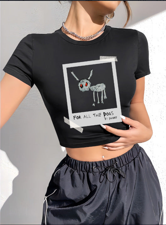 Damen Crop-Top mit innovativem Spinnen-Netz-Design Echo Archiv