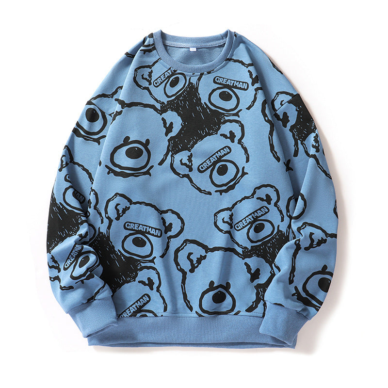 Herren lässiger Sweatshirt mit kreativem Tiermotiv Echoarchiv