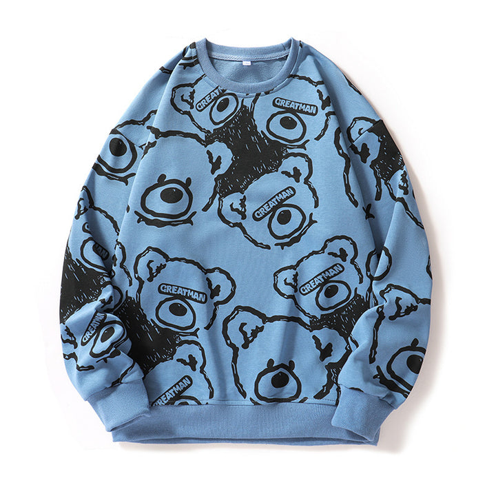 Herren lässiger Sweatshirt mit kreativem Tiermotiv Echoarchiv
