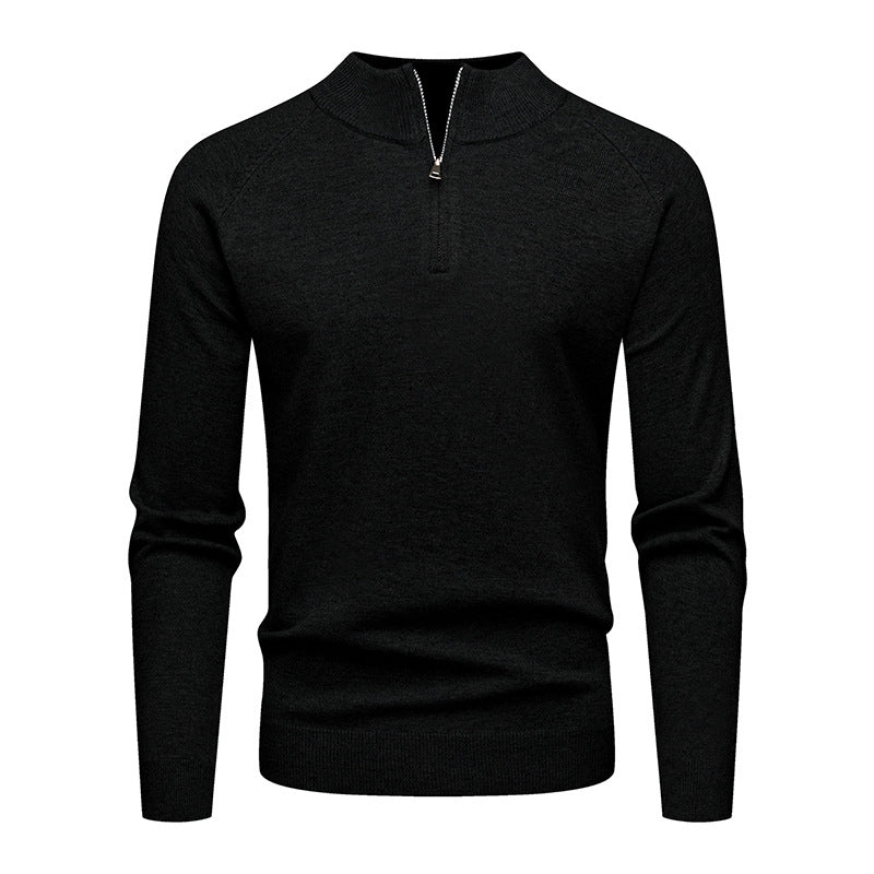 Herren modischer Pullover mit kurzem Reißverschluss Echoarchiv