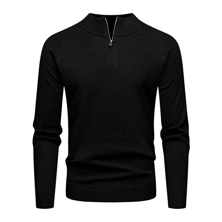 Herren modischer Pullover mit kurzem Reißverschluss Echoarchiv
