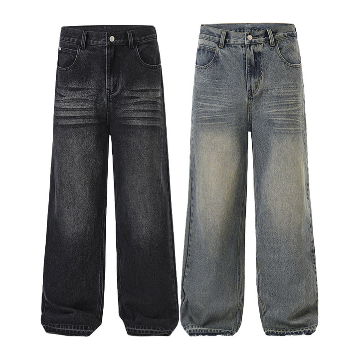 Herren Weite Relaxed-Denim-Jeans im Marlene-Baggy-Schnitt Echo Archiv